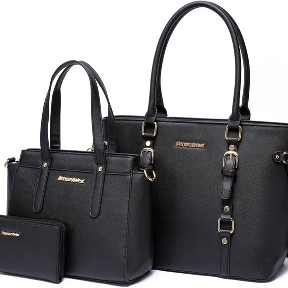 3PCS Purses for Women Tote Bag and Wallet Set Shoulder Satchel Handbags - Picture 1 of 6